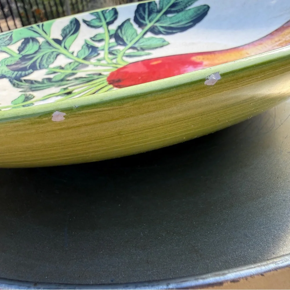 2012 Williams-Sonoma Farmers Market Carrot Vegetable Pasta Serving Bowl 13.75in